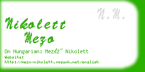 nikolett mezo business card
